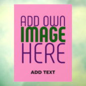 現代の編集可能なかわいいホットピンクのイメージテキストテンプレート ウィンドウサイン (シート3)