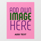 現代の編集可能なかわいいホットピンクのイメージテキストテンプレート ウィンドウサイン (シート)