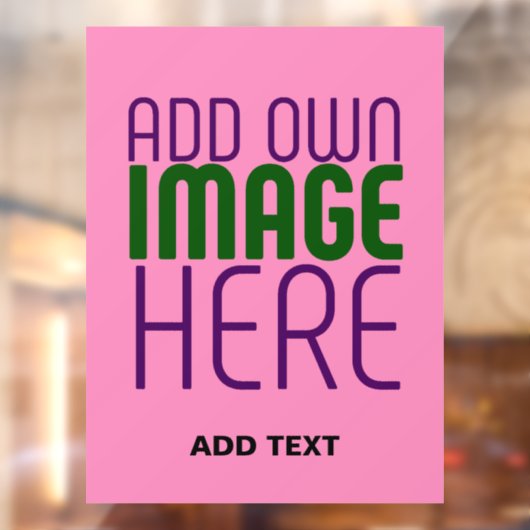 現代の編集可能なかわいいホットピンクのイメージテキストテンプレート ウィンドウサイン (シート2)