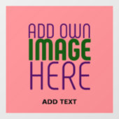 現代の編集可能なサーモンピンクの画像テキストテンプレート ウィンドウサイン (シート)