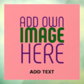 現代の編集可能なサーモンピンクの画像テキストテンプレート ウィンドウサイン (シート3)