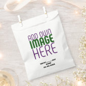 現代の編集可能なシンプルな白い画像テキストテンプレート フェイバーバッグ (クリップ留めされた状態)