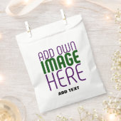 現代の編集可能なシンプルな白い画像テキストテンプレート フェイバーバッグ (クリップ留めされた状態)