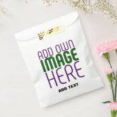 現代の編集可能なシンプルな白い画像テキストテンプレート フェイバーバッグ (封をした状態)