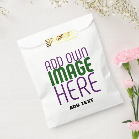 現代の編集可能なシンプルな白い画像テキストテンプレート フェイバーバッグ (封をした状態)