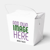 現代の編集可能なシンプルな白い画像テキストテンプレート フェイバーボックス (裏面サイド)