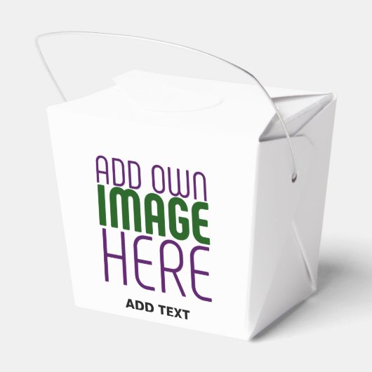 現代の編集可能なシンプルな白い画像テキストテンプレート フェイバーボックス (裏面サイド)