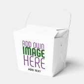 現代の編集可能なシンプルな白い画像テキストテンプレート フェイバーボックス (正面サイド)