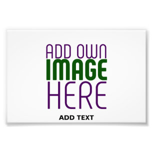 現代の編集可能なシンプルな白い画像テキストテンプレート フォトプリント