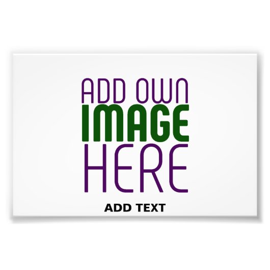 現代の編集可能なシンプルな白い画像テキストテンプレート フォトプリント            (正面)