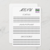 現代の編集可能なシンプルな白い画像テキストテンプレート メニュー (正面/裏面)