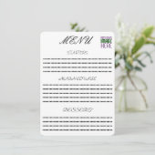 現代の編集可能なシンプルな白い画像テキストテンプレート メニュー (スタンド正面)