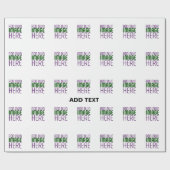 現代の編集可能なシンプルな白い画像テキストテンプレート ラッピングペーパー (フラット)