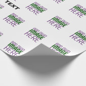 現代の編集可能なシンプルな白い画像テキストテンプレート ラッピングペーパー (角)