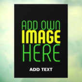 現代の編集可能なシンプルな黒の画像テキストテンプレート ウィンドウサイン (シート3)