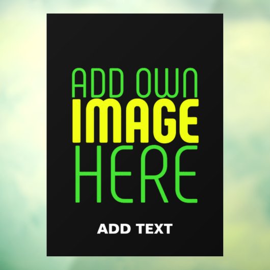 現代の編集可能なシンプルな黒の画像テキストテンプレート ウィンドウサイン (シート3)