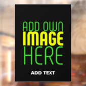 現代の編集可能なシンプルな黒の画像テキストテンプレート ウィンドウサイン (シート2)