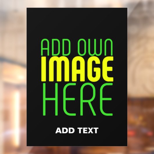 現代の編集可能なシンプルな黒の画像テキストテンプレート ウィンドウサイン (シート2)