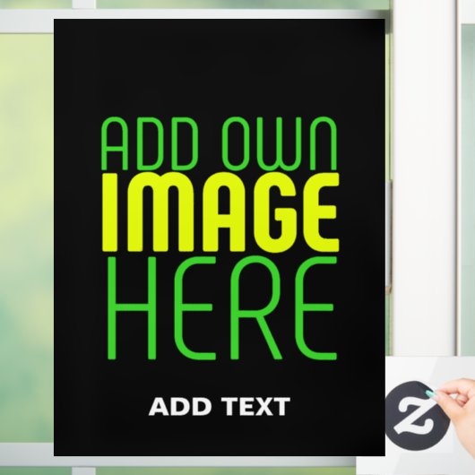 現代の編集可能なシンプルな黒の画像テキストテンプレート ウィンドウサイン (ホーム)