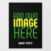 現代の編集可能なシンプルな黒の画像テキストテンプレート ウィンドウサイン (シート)
