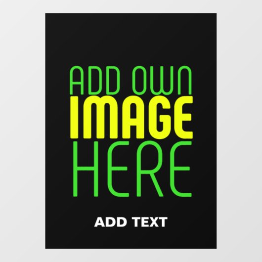 現代の編集可能なシンプルな黒の画像テキストテンプレート ウィンドウサイン (シート)