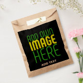 現代の編集可能なシンプルな黒の画像テキストテンプレート フェイバーバッグ (封をした状態)