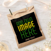 現代の編集可能なシンプルな黒の画像テキストテンプレート フェイバーバッグ (クリップ留めされた状態)