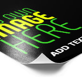 現代の編集可能なシンプルな黒の画像テキストテンプレート フォトプリント            (角)