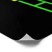 現代の編集可能なシンプルな黒の画像テキストテンプレート ポスター (角)