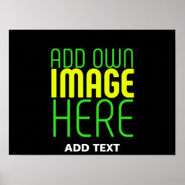 現代の編集可能なシンプルな黒の画像テキストテンプレート ポスター