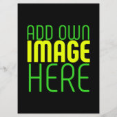 現代の編集可能なシンプルな黒の画像テキストテンプレート メニュー (裏面)