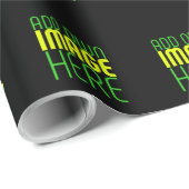 現代の編集可能なシンプルな黒の画像テキストテンプレート ラッピングペーパー (ロールコーナー)