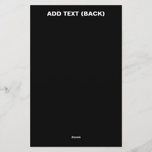 現代の編集可能なシンプルな黒の画像テキストテンプレート 便箋 (裏面)