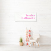 現代の編集可能なビジネス名または名と姓 横断幕 (インサイチュ)