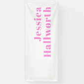 現代の編集可能なビジネス名または名と姓 横断幕 (縦)