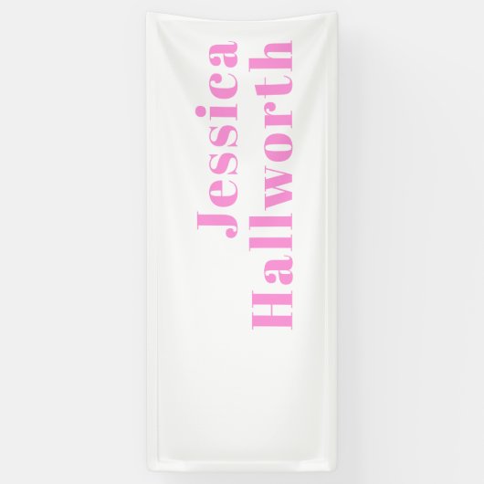 現代の編集可能なビジネス名または名と姓 横断幕 (縦)