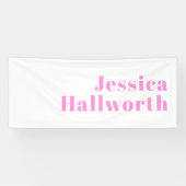 現代の編集可能なビジネス名または名と姓 横断幕 (横)