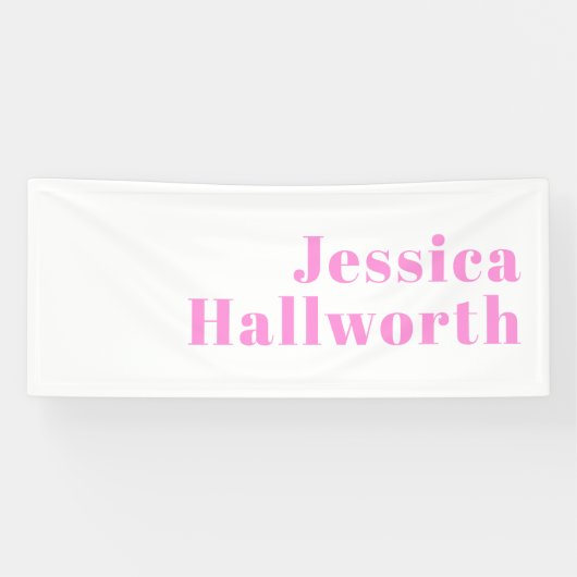 現代の編集可能なビジネス名または名と姓 横断幕 (横)