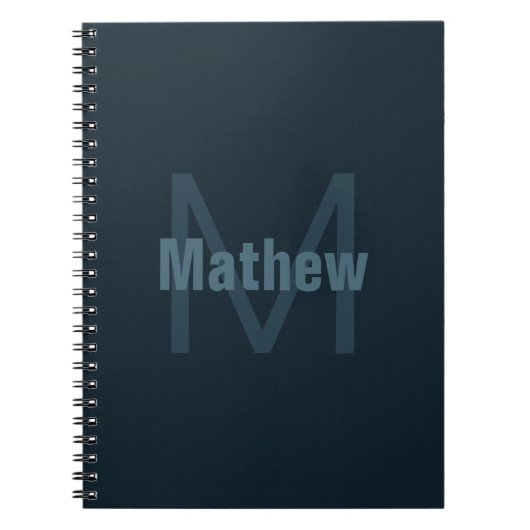 現代の編集可能な名前 ノートブック (正面)