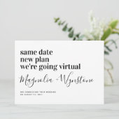 現代の縮小仮想結婚式 案内状 (スタンド正面)