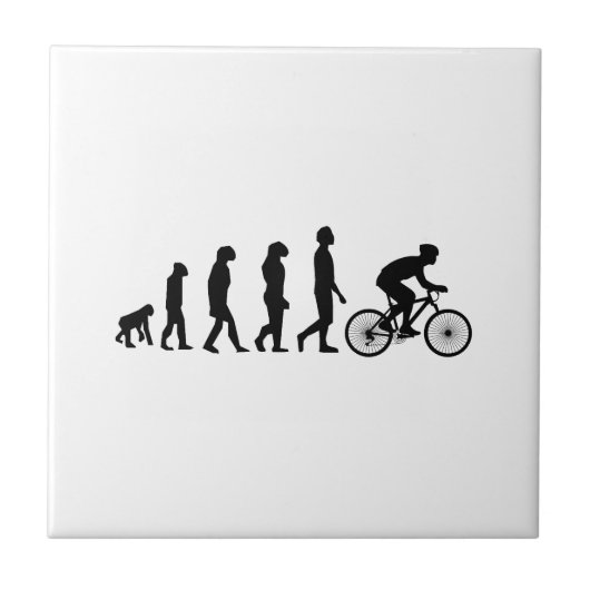 現代の自転車に至る人類の進化 タイル (正面)