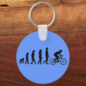 現代の自転車人間進化論 キーホルダー (正面)