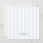 現代の落書き魚の食事会エンゲージメントパーティー 招待状 (裏面)