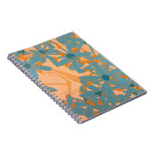 現代の葉のデザイン ピーチ ノートブック (右側)