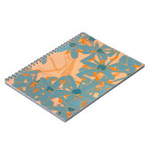 現代の葉のデザイン ピーチ ノートブック (左側)