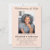 現代の葬儀の写真 | 命の祝祭 ミニマル 招待状 (正面)