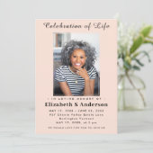 現代の葬儀の写真 | 命の祝祭 ミニマル 招待状 (スタンド正面)