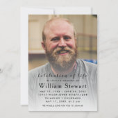 現代の葬儀の写真 | 生涯の祝い 招待状 (正面)