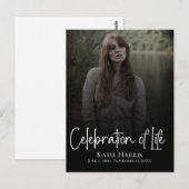 現代の葬儀スクリプト　ライフの祝祭 ポストカード (正面/裏面)