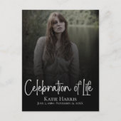 現代の葬儀スクリプト　ライフの祝祭 ポストカード (正面)